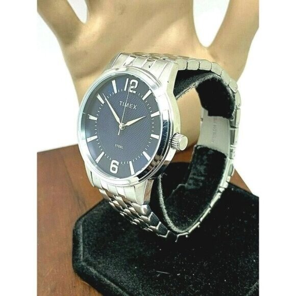 Timex Men's Watch TW2T59800 Quartz Blue Dial Silver Tone Stainless Steel 40mm - Picture 2 of 13